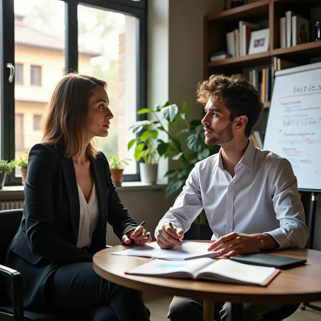Consulenti che discutono piani di sviluppo per clienti