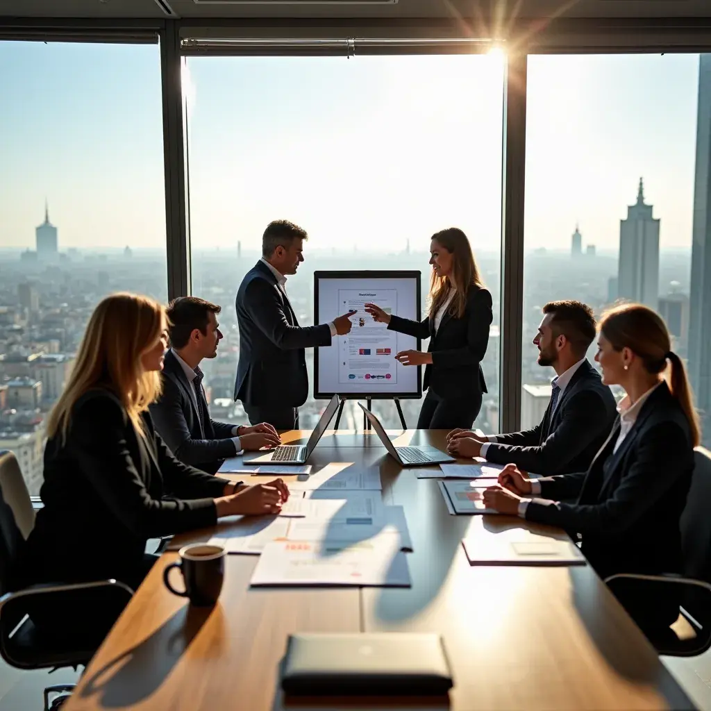 Consulenti che collaborano su un progetto di miglioramento